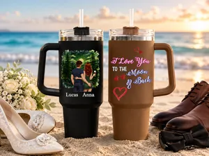 "Back Couple You & Me We Got This" Personalized Set of 2 Tumblers – Custom Romantic Stainless Steel Travel Cups, Playful Anniversary & Valentine's Gift
