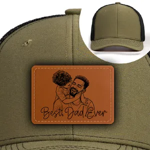 Custom Photo Sketch Line Art Father's Day Gift For Dad, Husband - Personalized Cap