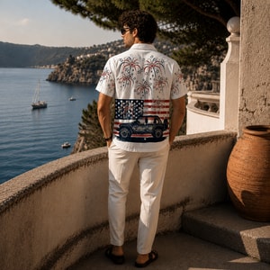American Pride Jeep Hawaiian Shirt For Independence Day