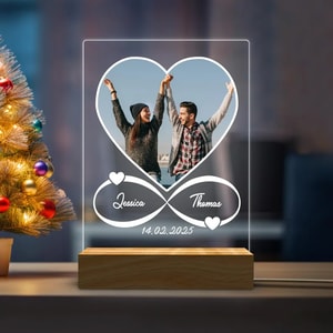 Romantic Couple Photo Lamp | Personalized Wedding Gift