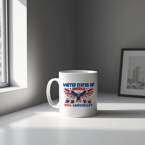 United States of America 250th Anniversary Mug | Patriotic Eagle Coffee Mug | USA 1776-2026 Celebration Cup | Fourth of July Gift | American Pride Mug