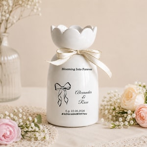 Custom Wedding Vase Personalized Couple Names Anniversary Gift