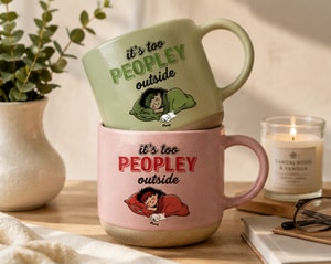 Custom Pottery Mug Its Too Peopley Outside Personalized Pet Lover Gift