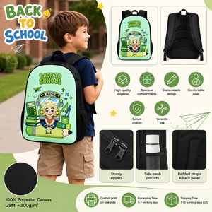 Personalized Back To School Backpack for Boys & Girls – Custom Name School Bookbag – Cute Student Backpack Gift