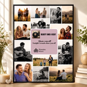 Personalized Music Photo Collage Wall Art Poster