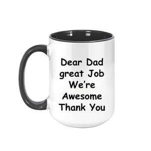 Custom Kids Photo Face Mug for Dad – Personalized Photo Stick Figure Mug, Father's Day Gift from Kids