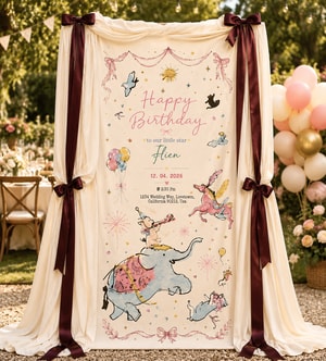 Personalized Birthday "Little Star" Banner