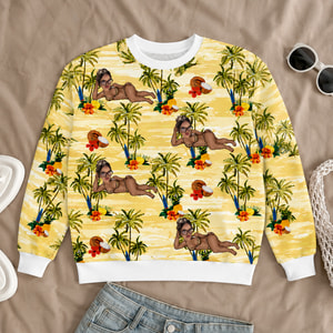 Personalized Vacation Sweatshirt, Custom Photo Graphic Tee, Funny Tropical Holiday Gift