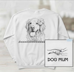 Custom Photo Pencil Sketch Dog Mom Dog Dad Hand Punch - Personalized T Shirt