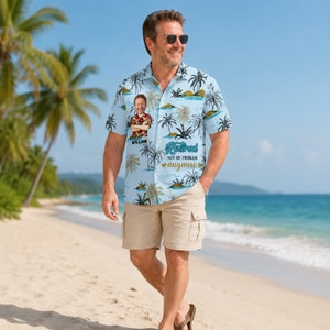 Custom Face Hawaiian Shirt, Personalized Retirement Shirt, Upload Your Photo and Name