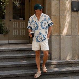 Personalized Pets Hawaiian Shirt, Upload Your Pet Photo and Custom Pet Name, Nautical Summer Vacation Shirt