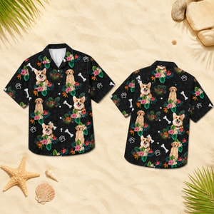 Personalized Pet Lover Hawaiian Shirt Custom Dog Cat Portrait Tropical Shirt