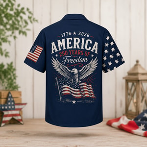 250 Years We The People Hawaiian Shirt, 1776-2026, Patriotic USA Flag AOP Hawaii Shirt, 4th of July Gift, Kid