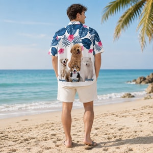 Custom Hawaiian Shirt for Pet Lovers – Add Your Pets and Their Names