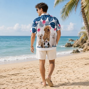 Custom Hawaiian Shirt for Pet Lovers – Add Your Pets and Their Names