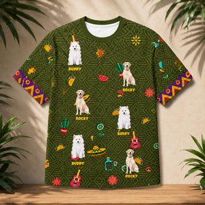 Pet Photo Custom T-Shirt, Personalized Pets Face Tee, Upload Your Pet Picture