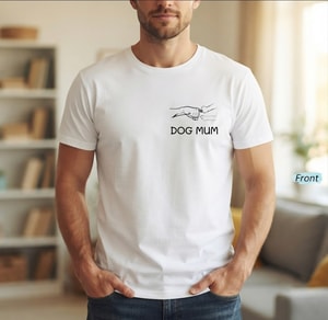 Custom Photo Pencil Sketch Dog Mom Dog Dad Hand Punch - Personalized T Shirt