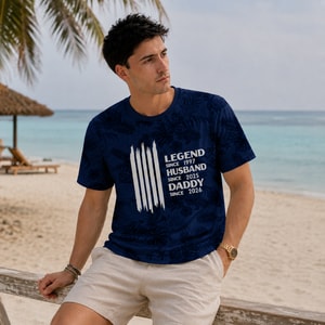 Custom Legend Since Year T-Shirt - Personalized Dad Timeline Tee with Important Family Years
