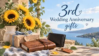 What Is a Third Wedding Anniversary Gift for Him and Her?