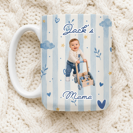 Custom Photo Kid Face - Personalized Custom Mug - Gift For Grandma, Grandpa, Mom, Dad