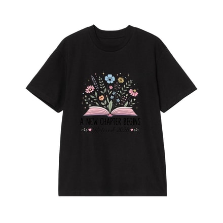 A New Chapter Begins Retired 2026 Wildflowers Book T-Shirt