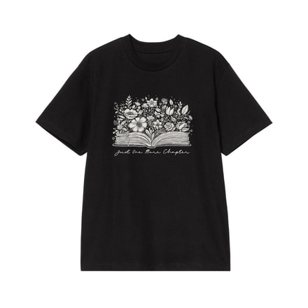 Just One More Chapter Floral Open Book T-Shirt