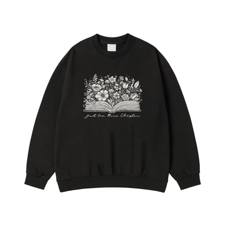 Just One More Chapter Floral Open Book T-Shirt