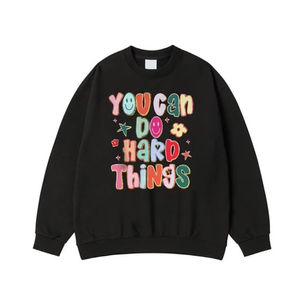 You Can Do Hard Things Motivational Colorful Retro T-Shirt