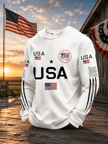 Usa 250th Anniversary Patriotic Graphic Sweatshirt