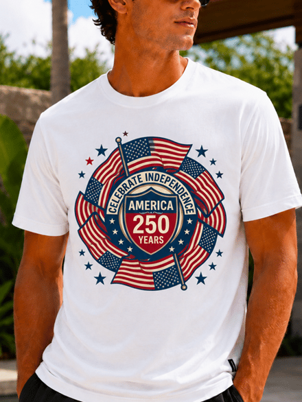 Celebrate Independence America 250 Years Patriotic T-Shirt