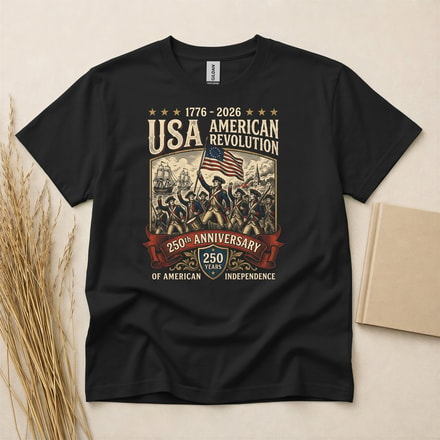 Usa American Revolution 250th Anniversary Patriotic T-Shirt