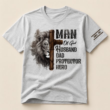 Personalized Faith-Based Dad T-Shirt Christian Father'S Day Gift