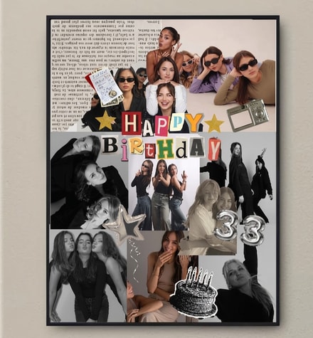 Personalized Vintage Newspaper Birthday Poster Art