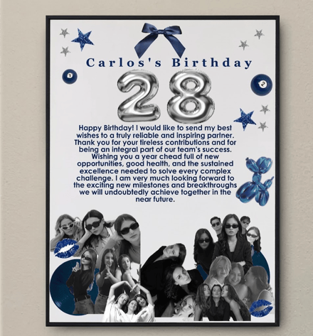 Personalized Professional Birthday Tribute Poster