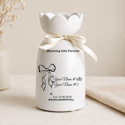 Custom Wedding Vase Personalized Couple Names Anniversary Gift