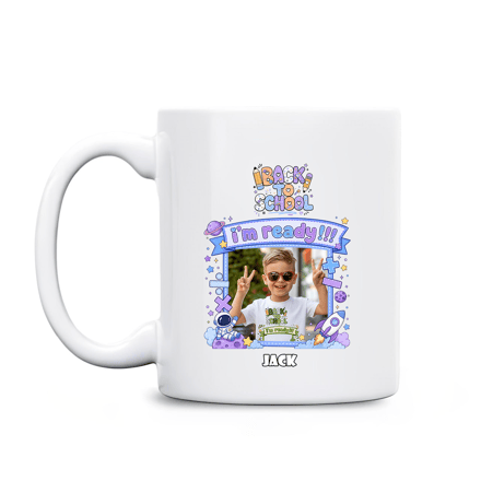 Personalized Back To School Ceramic Mug With Photo & Name | Custom Teacher & Student Gift | 11oz / 15oz Coffee Mug