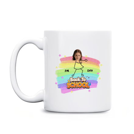 Personalized Back To School Mug With Photo – Custom Kids Coffee Mug Gift For Boys & Girls
