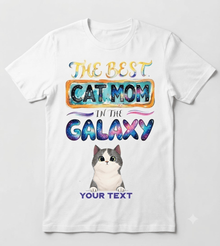 Best Cat Dad In The Galaxy - Gift For Cat Dad, Cat Mom - Personalized Unisex T-Shirt