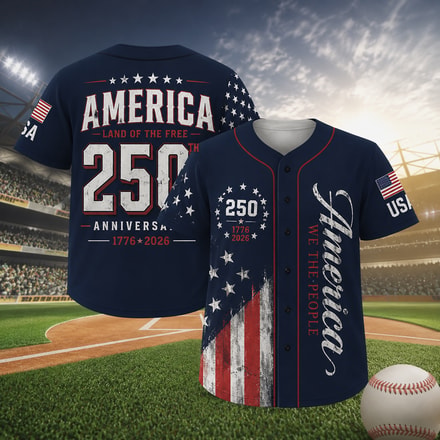 250 Years We The People Baseball Jersey, Usa 1776-2026 Patriotic Anniversary Shirt