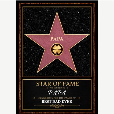 Mom Or Grandma'S Custom Star Of Fame Canvas Print: Personalized Best Ever Award Wall Art With Name - Unique Mother'S Day Or Birthday Gift