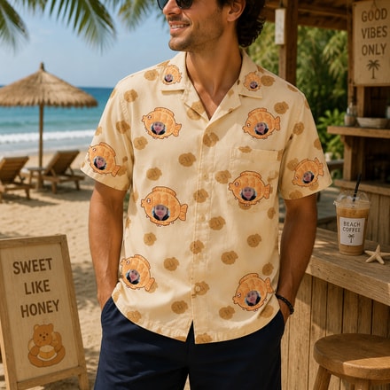 Personalized "Taiyaki Cream" Aloha Shirt