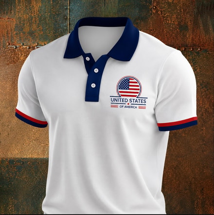 Usa 250th Anniversary Polo Shirt Usa Flag Golf Shirts Semiquincentennial Apparel