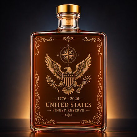 Usa 250 Years Anniversary Military Tribute Whisky Decanter | Patriotic 1776–2026 Whiskey Bottle