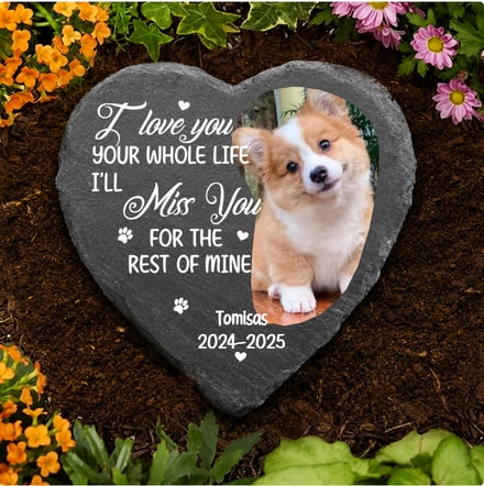 Custom Photo You Would Have Lived Pet Memorial - Personalized Heart Shaped Memorial Stone - Sympathy Gift For Pet Owners, Pet Lovers