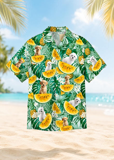 Custom Dog And Cat Hawaiian Shirt Personalized Pet Photo Tropical Vacation Shirt