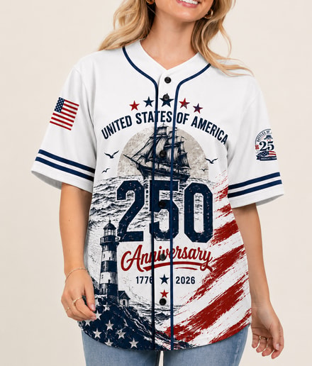 Usa 250 Years Anniversary Baseball Jersey Shirt, Patriotic Liberty 1776-2026 4th Of July Shirt