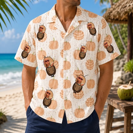 Personalized "Harvest Pumpkin" Aloha Shirt