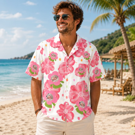 Personalized "Blossom Floral" Aloha Shirt