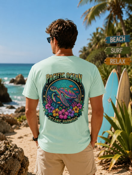 "Atlantic Coast" Oceanic Graphic Tee