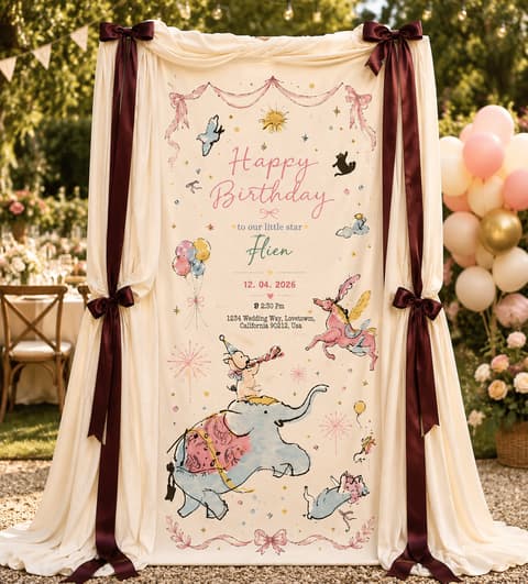 Personalized Birthday "Little Star" Banner